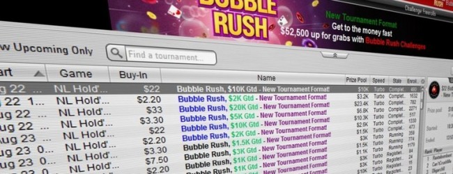 PokerStars обяви Bubble Rush турнири